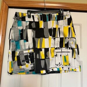 Jamie Sadock Womens Golf Skirt Multicolor Abstract Zip Pockets Tennis‎